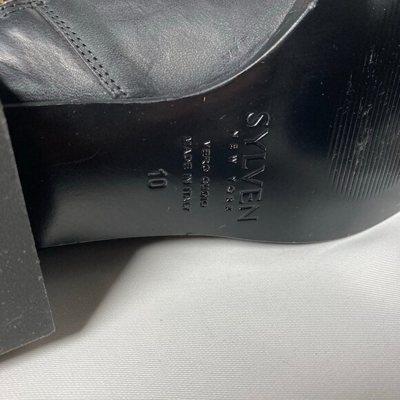 Sylven New York Cassidy Black Calf Leather Nappa Boots - Picture 11 of 12